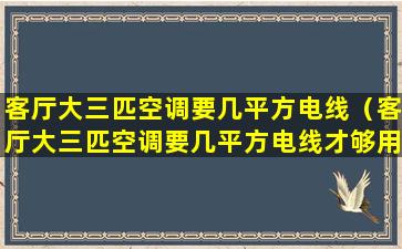 客厅大三匹空调要几平方电线（客厅大三匹空调要几平方电线才够用）