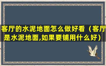 客厅的水泥地面怎么做好看（客厅是水泥地面,如果要铺用什么好）