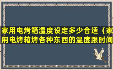 家用电烤箱温度设定多少合适（家用电烤箱烤各种东西的温度跟时间）