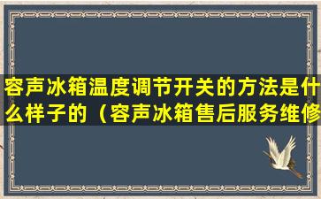 容声冰箱温度调节开关的方法是什么样子的（容声冰箱售后服务维修中心电话）