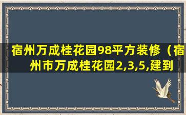 宿州万成桂花园98平方装修（宿州市万成桂花园2,3,5,建到啥程度了）