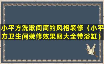 小平方洗漱间简约风格装修（小平方卫生间装修效果图大全带浴缸）