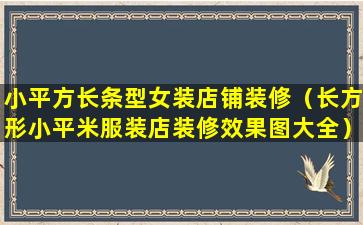 小平方长条型女装店铺装修（长方形小平米服装店装修效果图大全）