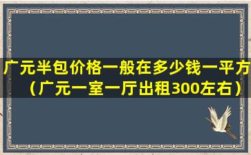 广元半包价格一般在多少钱一平方（广元一室一厅出租300左右）