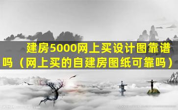 建房5000网上买设计图靠谱吗（网上买的自建房图纸可靠吗）