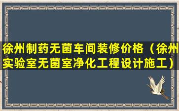 徐州制药无菌车间装修价格（徐州实验室无菌室净化工程设计施工）