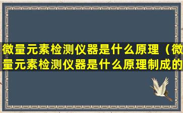 微量元素检测仪器是什么原理（微量元素检测仪器是什么原理制成的）