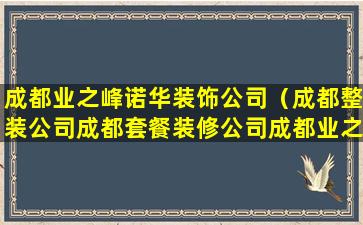 成都业之峰诺华装饰公司（成都整装公司成都套餐装修公司成都业之峰诺华整装官网）