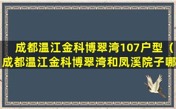 成都温江金科博翠湾107户型（成都温江金科博翠湾和凤溪院子哪个好）