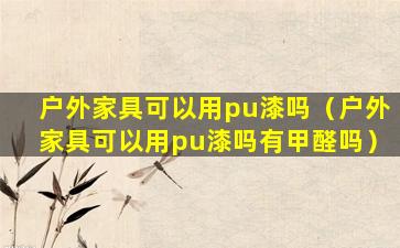 户外家具可以用pu漆吗（户外家具可以用pu漆吗有甲醛吗）