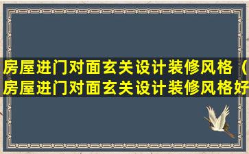 房屋进门对面玄关设计装修风格（房屋进门对面玄关设计装修风格好吗）