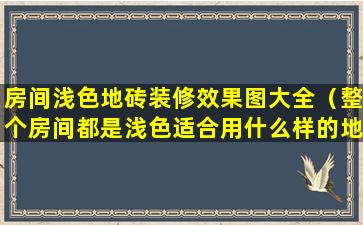 房间浅色地砖装修效果图大全（整个房间都是浅色适合用什么样的地垫）