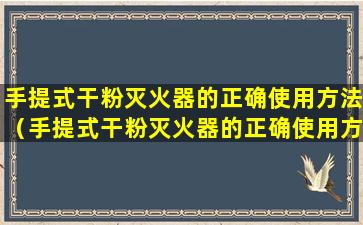 手提式干粉灭火器的正确使用方法（手提式干粉灭火器的正确使用方法及注意事项）