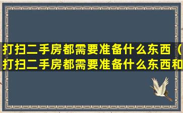 打扫二手房都需要准备什么东西（打扫二手房都需要准备什么东西和东西）