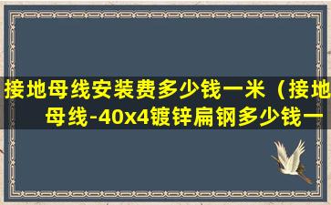 接地母线安装费多少钱一米（接地母线-40x4镀锌扁钢多少钱一米）