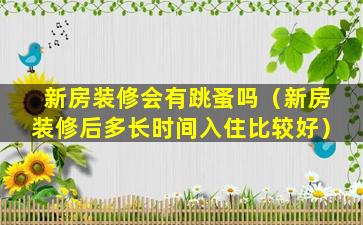 新房装修会有跳蚤吗（新房装修后多长时间入住比较好）