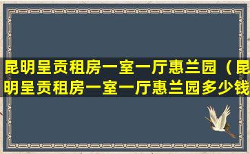 昆明呈贡租房一室一厅惠兰园（昆明呈贡租房一室一厅惠兰园多少钱）