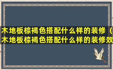 木地板棕褐色搭配什么样的装修（木地板棕褐色搭配什么样的装修效果好）