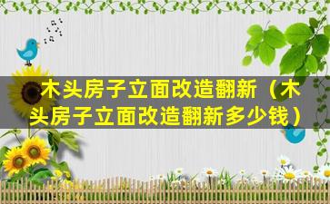 木头房子立面改造翻新（木头房子立面改造翻新多少钱）