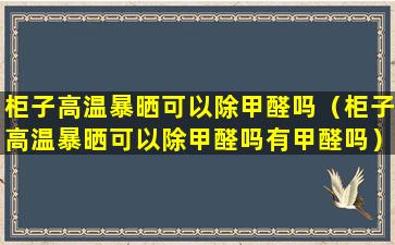 柜子高温暴晒可以除甲醛吗（柜子高温暴晒可以除甲醛吗有甲醛吗）