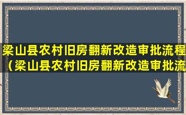 梁山县农村旧房翻新改造审批流程（梁山县农村旧房翻新改造审批流程及时间）