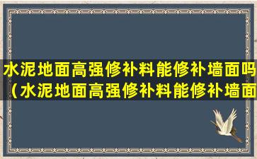 水泥地面高强修补料能修补墙面吗（水泥地面高强修补料能修补墙面吗视频）