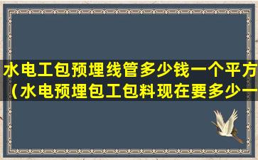 水电工包预埋线管多少钱一个平方（水电预埋包工包料现在要多少一个平方）