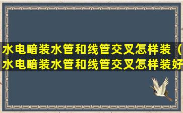 水电暗装水管和线管交叉怎样装（水电暗装水管和线管交叉怎样装好看）