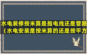 水电装修按米算是指电线还是管路（水电安装是按米算的还是按平方算的）