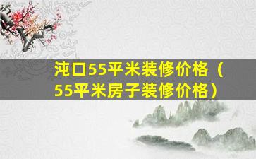 沌口55平米装修价格（55平米房子装修价格）