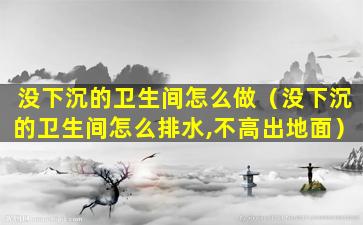 没下沉的卫生间怎么做（没下沉的卫生间怎么排水,不高出地面）