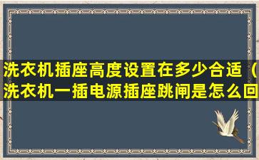 洗衣机插座高度设置在多少合适（洗衣机一插电源插座跳闸是怎么回事）