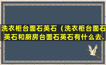 洗衣柜台面石英石（洗衣柜台面石英石和厨房台面石英石有什么去.别）