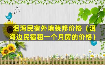 洱海民宿外墙装修价格（洱海边民宿租一个月房的价格）