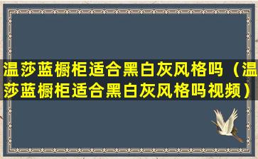 温莎蓝橱柜适合黑白灰风格吗（温莎蓝橱柜适合黑白灰风格吗视频）