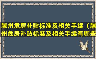 滕州危房补贴标准及相关手续（滕州危房补贴标准及相关手续有哪些）