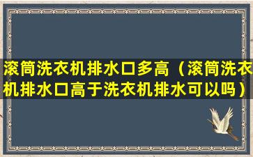 滚筒洗衣机排水口多高（滚筒洗衣机排水口高于洗衣机排水可以吗）