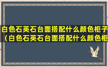 白色石英石台面搭配什么颜色柜子（白色石英石台面搭配什么颜色柜子好看）