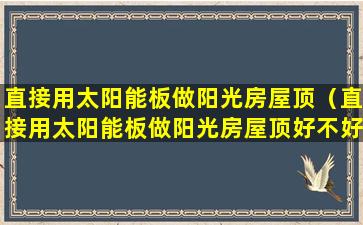 直接用太阳能板做阳光房屋顶（直接用太阳能板做阳光房屋顶好不好）