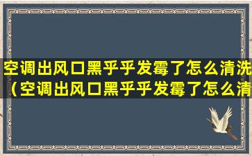 空调出风口黑乎乎发霉了怎么清洗（空调出风口黑乎乎发霉了怎么清洗干净）