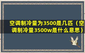 空调制冷量为3500是几匹（空调制冷量3500w是什么意思）