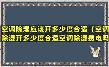 空调除湿应该开多少度合适（空调除湿开多少度合适空调除湿费电吗）