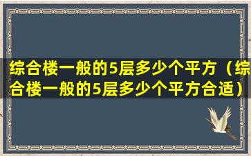 综合楼一般的5层多少个平方（综合楼一般的5层多少个平方合适）