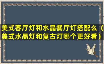 美式客厅灯和水晶餐厅灯搭配么（美式水晶灯和复古灯哪个更好看）