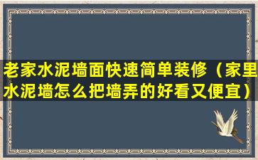 老家水泥墙面快速简单装修（家里水泥墙怎么把墙弄的好看又便宜）