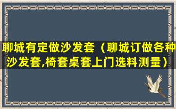 聊城有定做沙发套（聊城订做各种沙发套,椅套桌套上门选料测量）