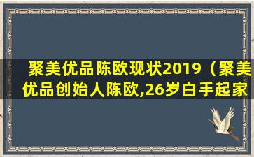 聚美优品陈欧现状2019（聚美优品创始人陈欧,26岁白手起家）