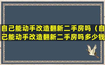 自己能动手改造翻新二手房吗（自己能动手改造翻新二手房吗多少钱）