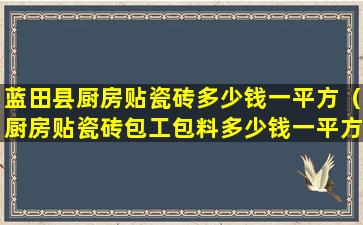 蓝田县厨房贴瓷砖多少钱一平方（厨房贴瓷砖包工包料多少钱一平方）