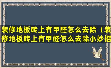 装修地板砖上有甲醛怎么去除（装修地板砖上有甲醛怎么去除小妙招）